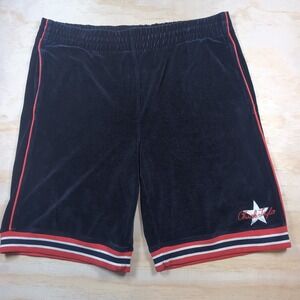 Vintage Converse All Star Chuck Taylor Velour Shorts XL Red White Navy Blue